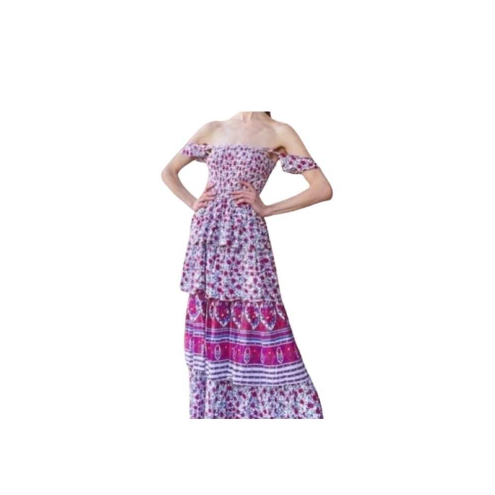 ATL Abel The Label Secret Romance Tier Maxi Dress Small NWT